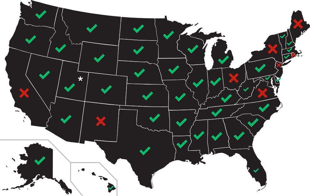 States Approved for White Bag Waste Disposal.